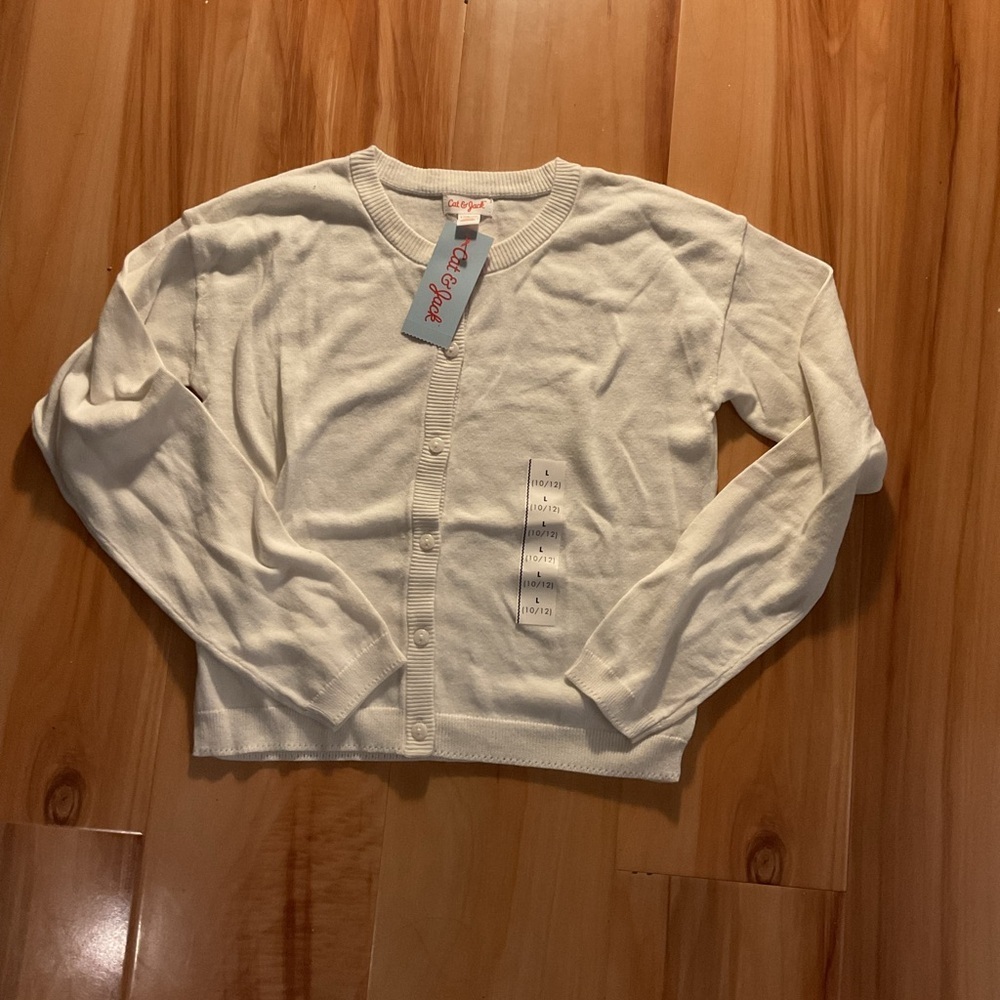 Cat & Jack Cream Kids Cardigan
